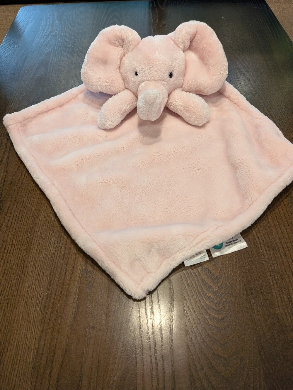 OEKO TEX S.L. Home Fashions Plush Pink Elephant Baby Lovey Security Blanket. EUC